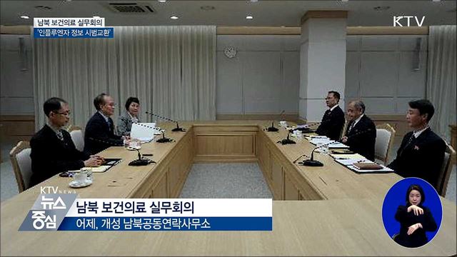 남북 보건의료 실무회의···"인플루엔자 정보 시범교환"
