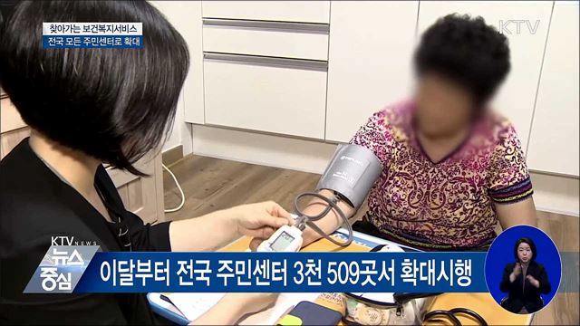 '찾아가는 보건복지서비스' 전국 주민센터로 확대