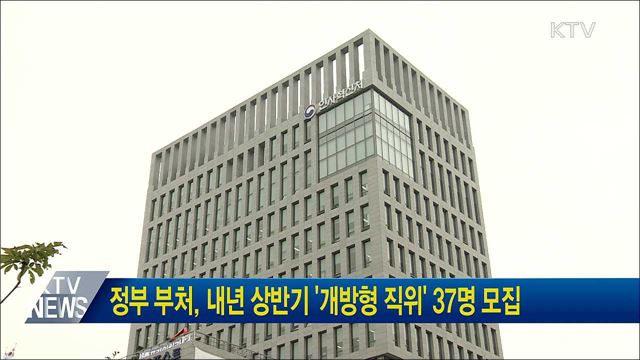 정부 부처, 내년 상반기 '개방형 직위' 37명 모집