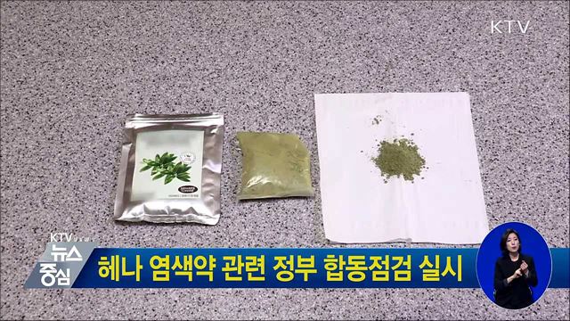 헤나 염색약 관련 정부 합동점검 실시