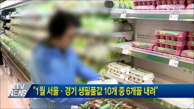 "1월 서울·경기 생필품값 10개 중 6개꼴 내려"
