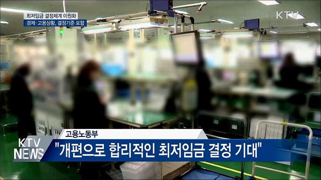 최저임금 결정체계 이원화···경제·고용상황도 고려