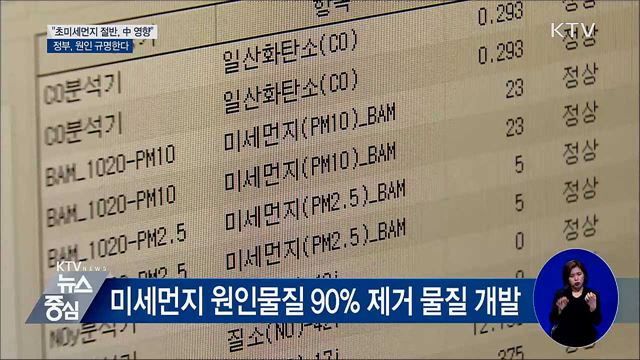 "초미세먼지 절반 中 영향"…정부, 원인 규명한다