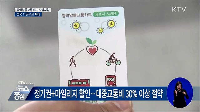 '광역알뜰교통카드 시범사업' 전국 확대