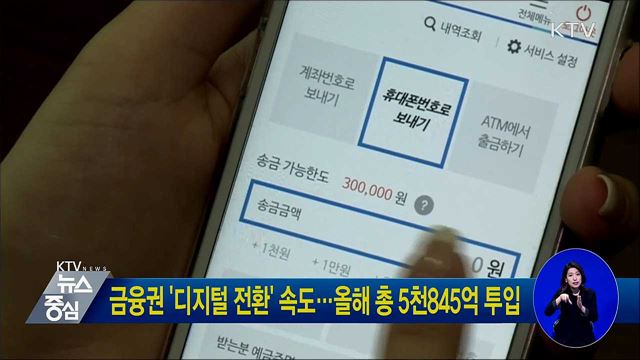금융권 '디지털 전환' 속도···올해 총 5천845억 투입