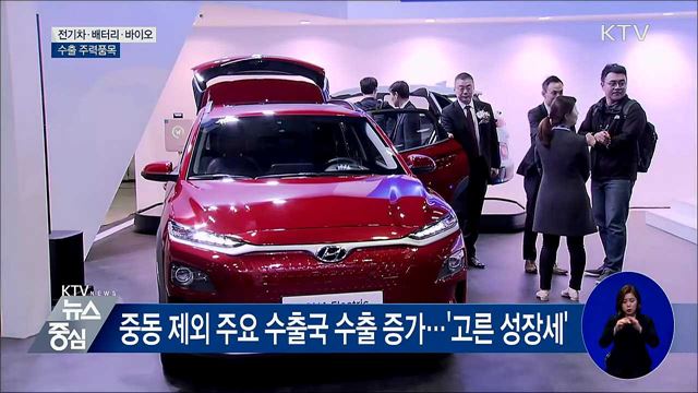 '전기차·배터리·바이오' 성장세···수출 주력