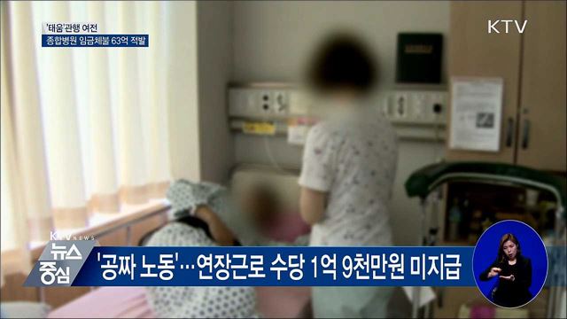 병원 내 '태움' 관행 여전···임금체불 63억