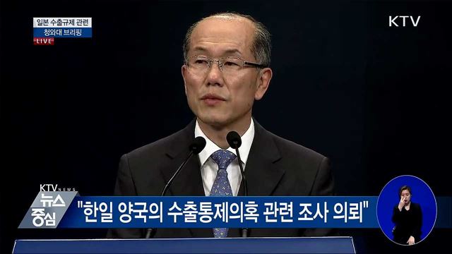 일본 수출규제 관련 청와대 브리핑
