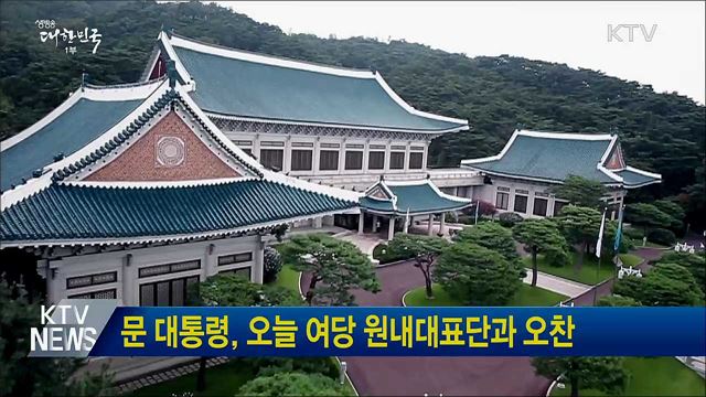 문 대통령, 오늘 여당 원내대표단과 오찬