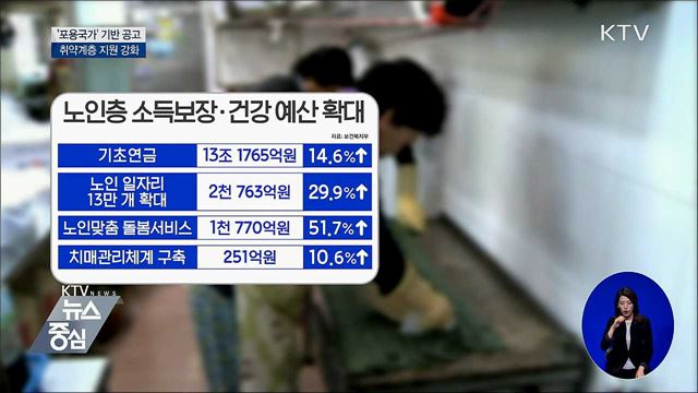 '포용국가' 기반 공고···취약계층 지원 강화