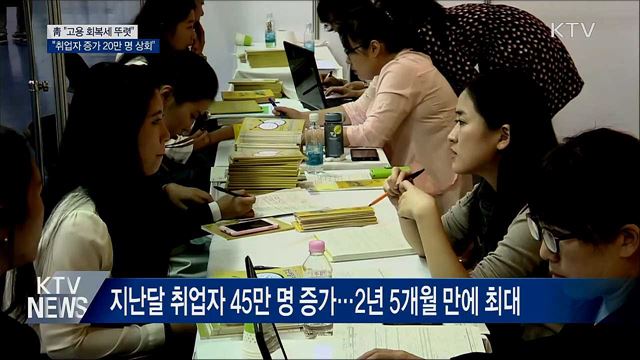 靑 "고용회복 뚜렷···취업자 증가 20만 명 상회"