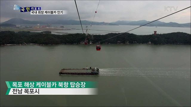 국내 최장 케이블카···'목포 명물'로 뜨다