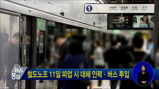 철도노조 11일 파업 시 대체 인력·버스 투입