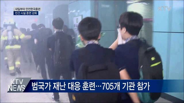 내일부터 안전한국훈련···민간 시설 훈련 강화