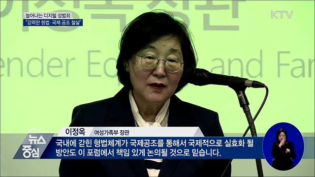"디지털 성범죄 대응에 국제 공조 절실"