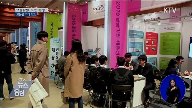 11월 취업자 33만1천 명↑···고용률 역대 최고