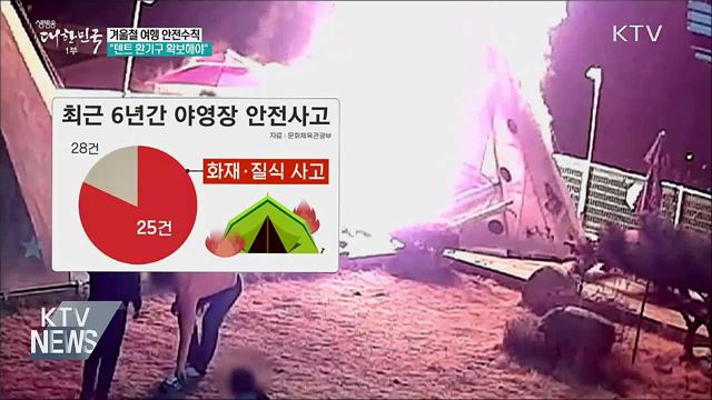 겨울철 여행 안전수칙···"텐트 환기구 확보해야"