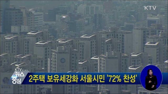 2주택 보유세강화 서울시민 '72% 찬성'