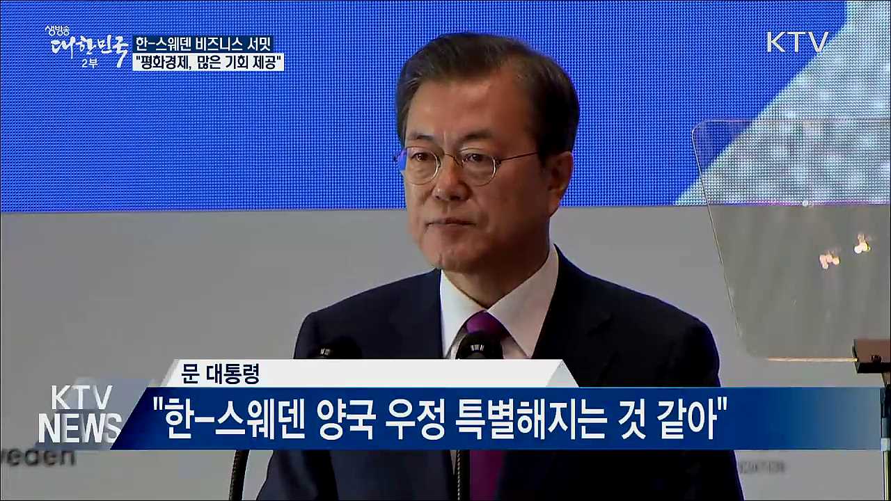 한-스웨덴 비즈니스서밋···"평화경제, 많은 기회 제공"