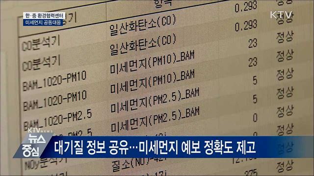 한·중 환경협력센터···미세먼지 공동대응
