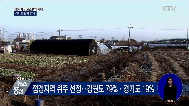 군사시설 보호구역 해제···여의도 면적 27배