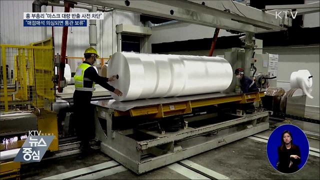 홍 부총리 "마스크 대량 반출 사전 차단"