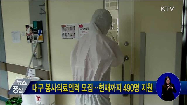 대구 봉사의료인력 모집···현재까지 490명 지원