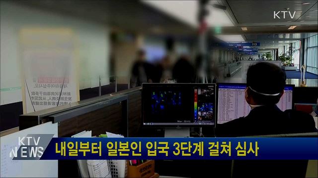 내일부터 일본인 입국 3단계 걸쳐 심사