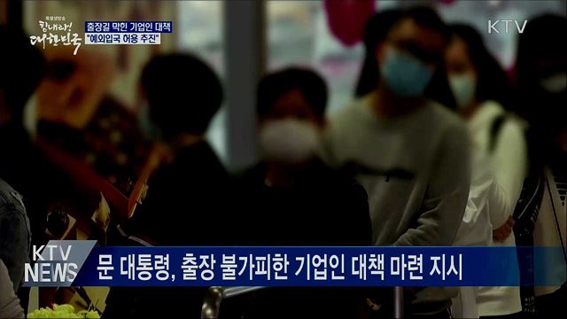 문 대통령 "기업인 예외입국 허용 추진" 지시