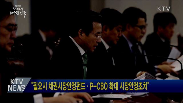 "필요시 채권시장안정펀드·P-CBO 확대 시장안정조치"