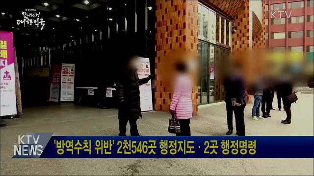 '방역수칙 위반' 2천546곳 행정지도·2곳 행정명령