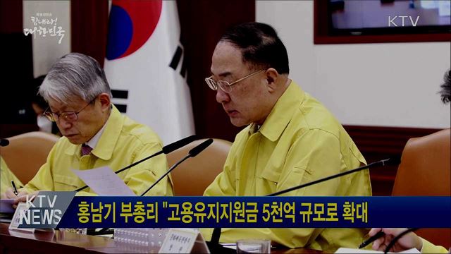 홍남기 부총리 "고용유지지원금 5천억 규모로 확대"