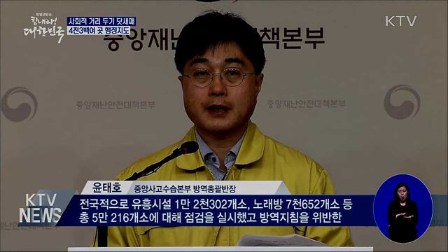 '사회적 거리두기' 위반 4천3백여 시설 행정지도