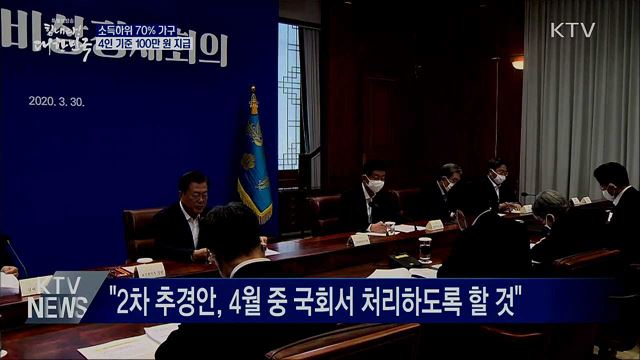 국민 70%에 4인가구 기준 100만 원 지급