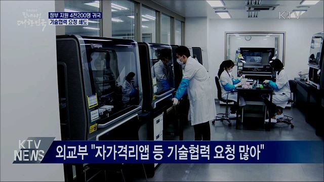 정부 지원 4천200명 귀국···기술협력 요청 쇄도