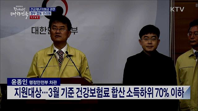 긴급재난지원금 관련 정부 합동 브리핑 