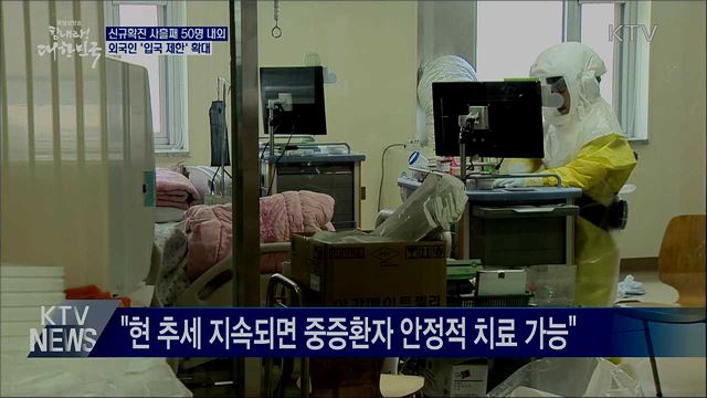 신규확진 사흘째 50명 내외···외국인 입국 제한 확대