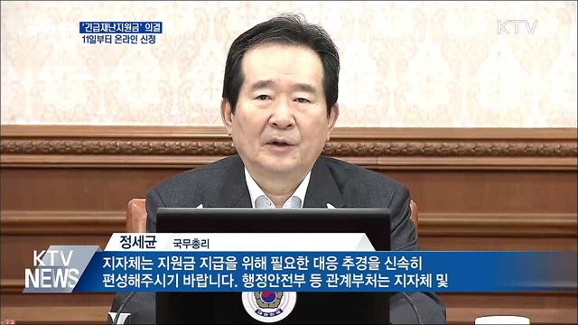 '재난지원금' 국무회의 의결···11일부터 신청