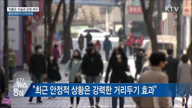 박물관·미술관 운영 재개···불법체류자 단속유예