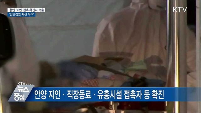 '용인 66번' 접촉 확진자 속출···"집단감염 확산 우려"