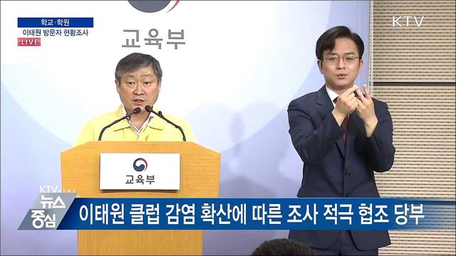 학교·학원 이태원 방문자 현황조사