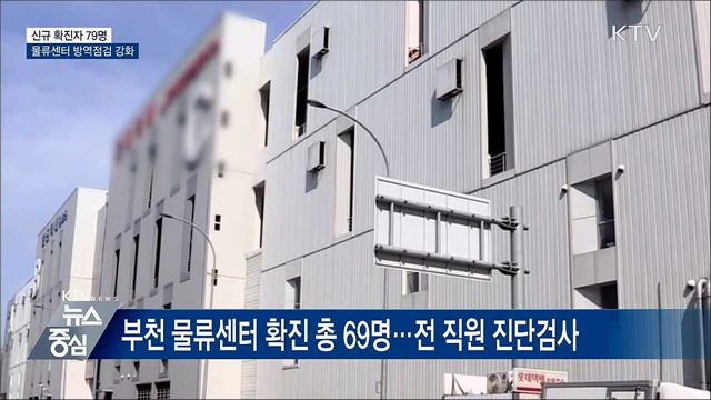 신규확진 79명···물류센터 방역점검 강화