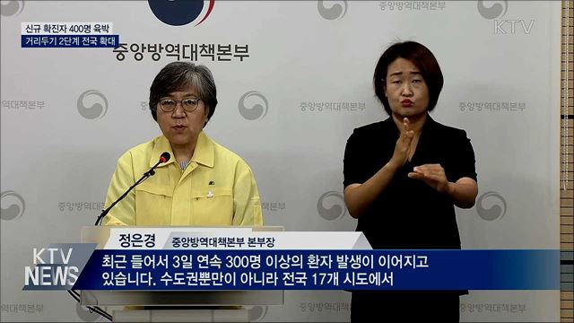 신규 확진 397명···"방역 수칙 철저히 지켜야"