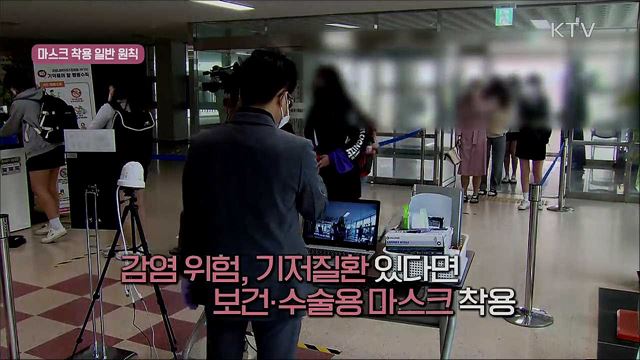 사회적 거리두기 실천 지침 - 마스크 착용 편