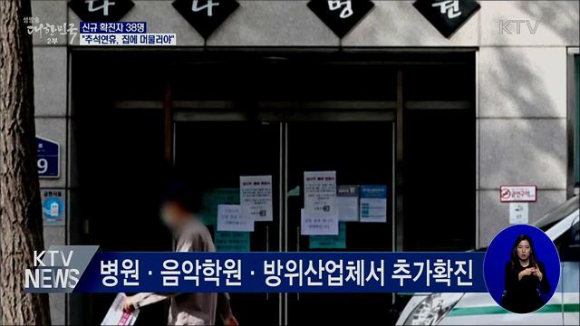 신규확진 38명···"추석연휴, 집에 머물러야"