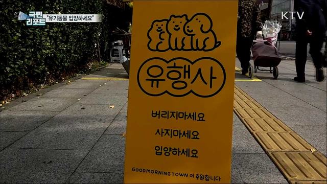 유기동물 입양 캠페인 재개···관심 끌어