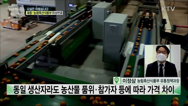 농산물 도매시장 경매 낙찰가격, 큰 폭으로 차이? [사실은 이렇습니다]