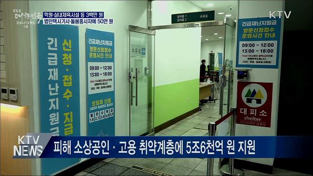 소상공인 등 집중 지원···집합금지업종에 3백만 원