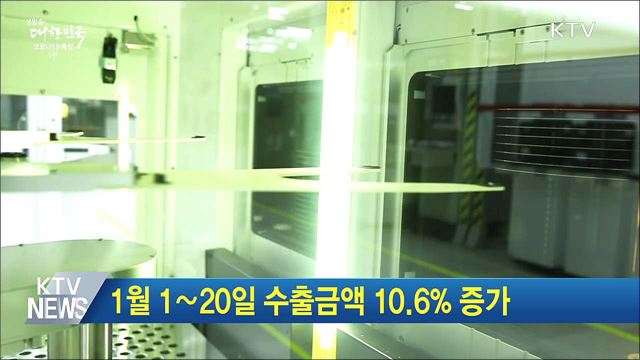 1월 1∼20일 수출금액 10.6% 증가