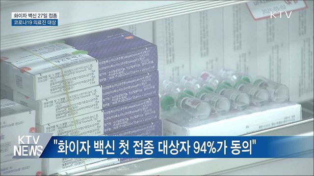화이자백신 11만 7천회분 27일부터 접종